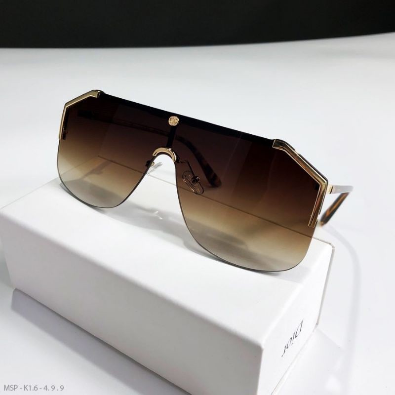 Kính Nam Nữ Fom Vuông Bầu Vintage Màu Tràn Viền