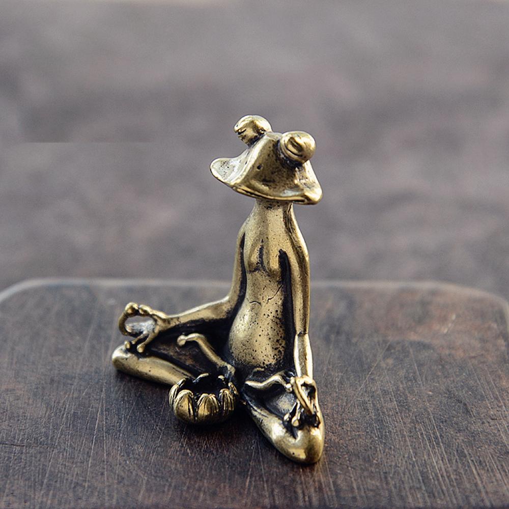 Tượng Ếch Bằng Đồng Thau Phong Cách Phật Giáo Retro