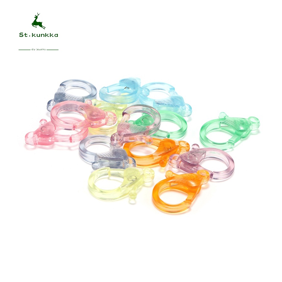 Set 50 móc nhựa St.kunkka trong suốt kích thước 25x15x10mm chuyên dụng