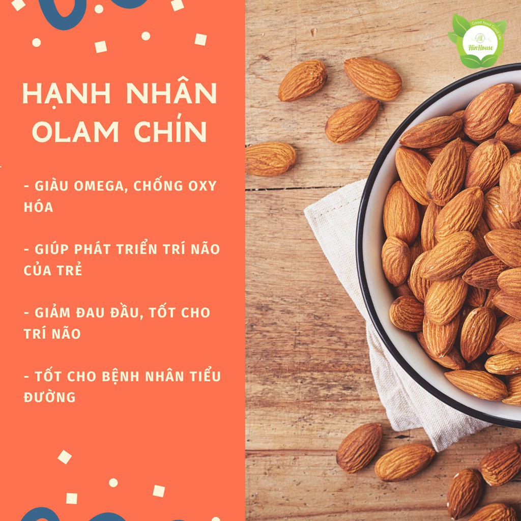 Hạnh nhân tách vỏ chín 500g
