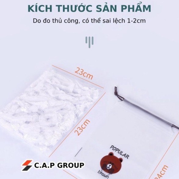 ✔️BÁN BUÔN - Combo 100 Màng Bọc Thực Phẩm Có Chun Co Dãn Tái Sử Dụng Được Kèm Túi Gấu [GD097]