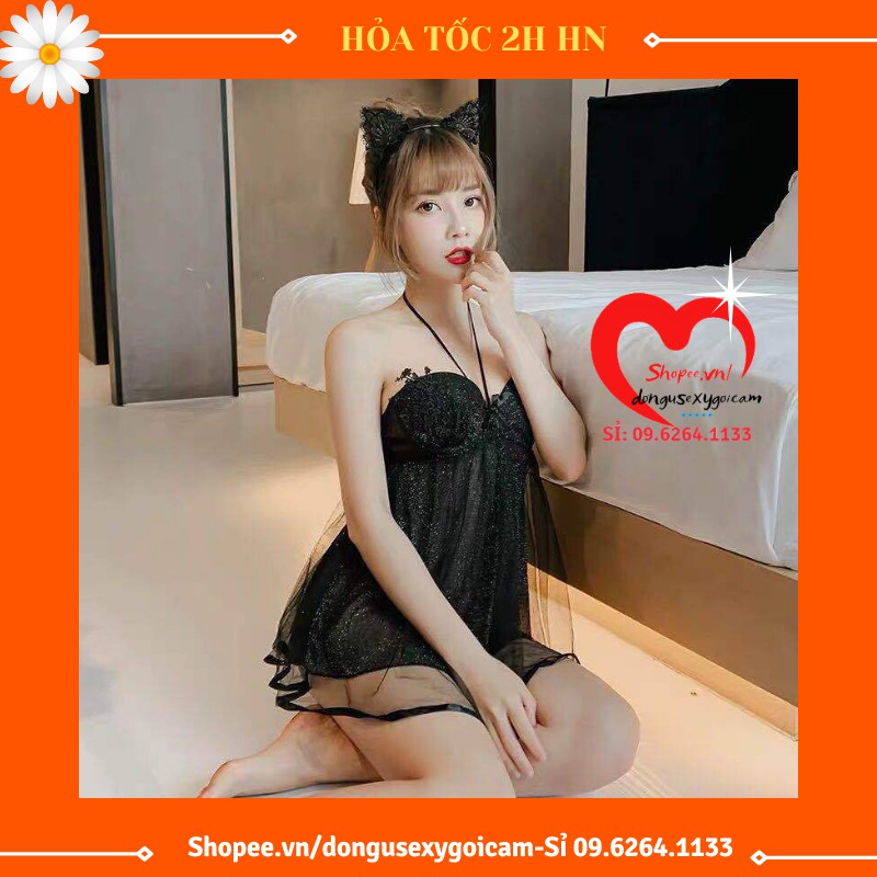 Đồ Ngủ Cúp Nâng Ngực Gồm Váy Ngủ Sexy Nữ Gợi Cảm Voan Lụa 2 Dây Sexy Dễ Thương Và Quần Lót Lọt Khe Nữ Sẽy Đệm Nâng Ngực | BigBuy360 - bigbuy360.vn