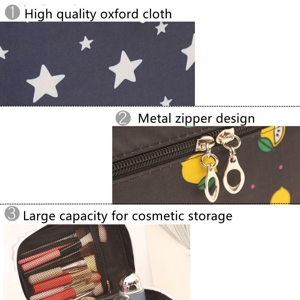[Hàng mới về] Túi đựng mỹ phẩm bằng vải oxford di động chống thấm nước cỡ lớn nhiều họa tiết tùy chọn