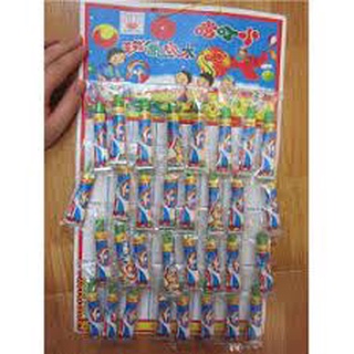 Vỉ đồ chơi 32 bộ keo thổi bóng ( được tặng kèm bóng nhí)