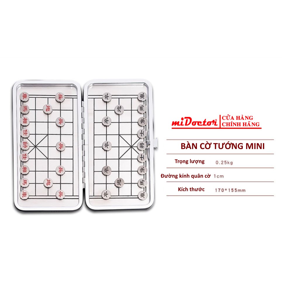 Cờ Tướng Nam Châm Bỏ Túi Có Bàn Là Hộp Đựng Kích Thước 17 x 15.5cm miDoctor