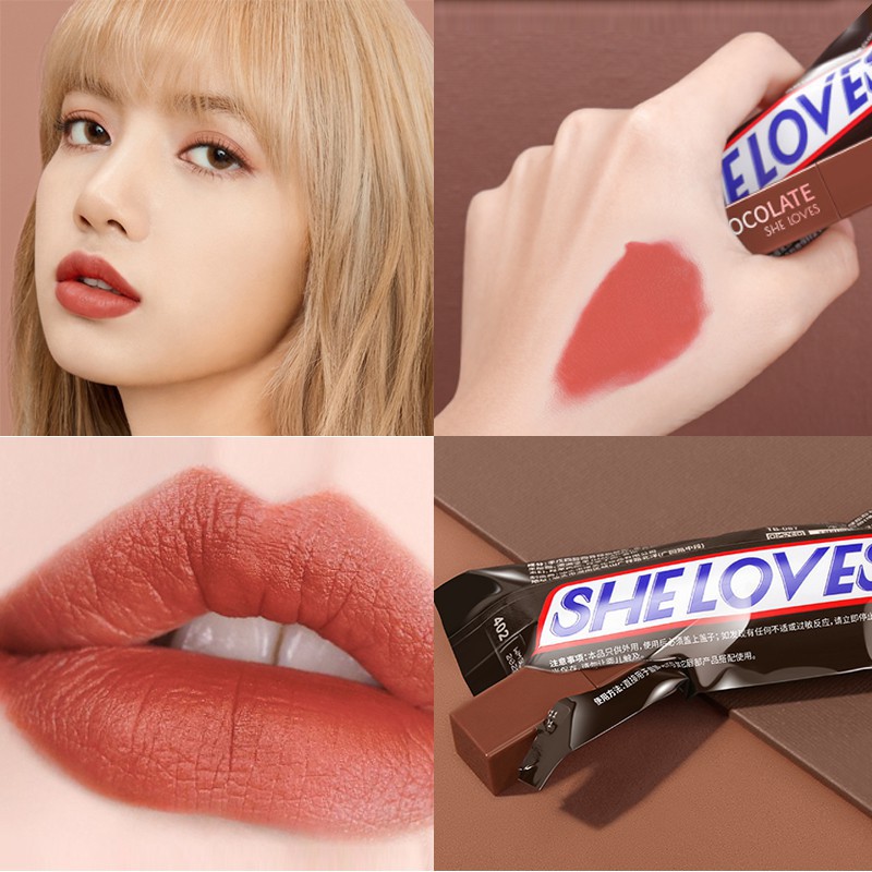 [SHE LOVE] Son kem lì lâu trôi thiết kế hình thanh Socola | BigBuy360 - bigbuy360.vn