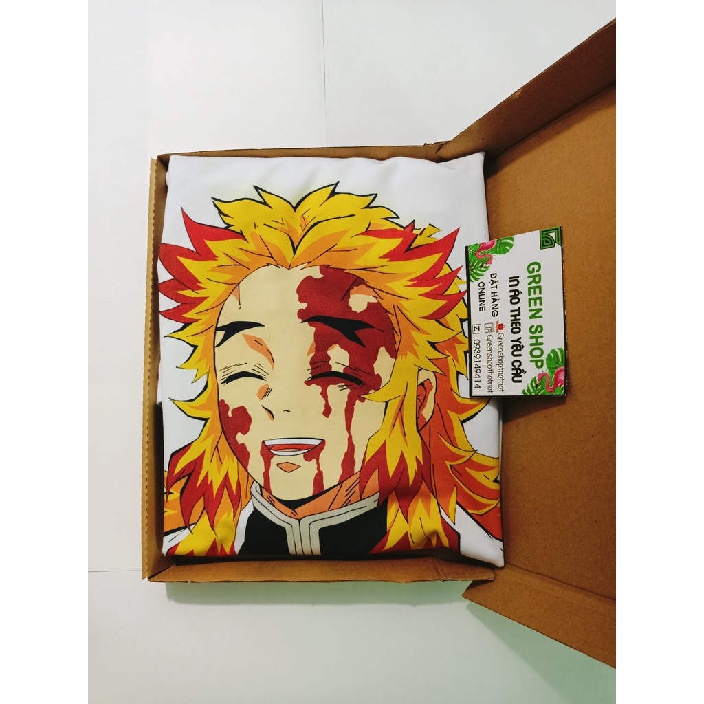 Áo thun Anime Rengoku Kyoujurou Viêm đế - Kimetsu no Yaiba Vải Tốt Thái S342