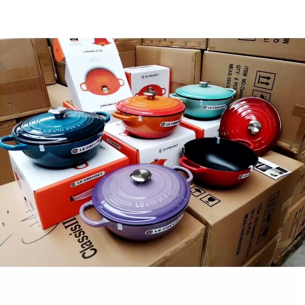 Nồi gang sâu lòng LeCreuset 26-32cm sử dụng được cho bếp từ - hàng nhập Đức