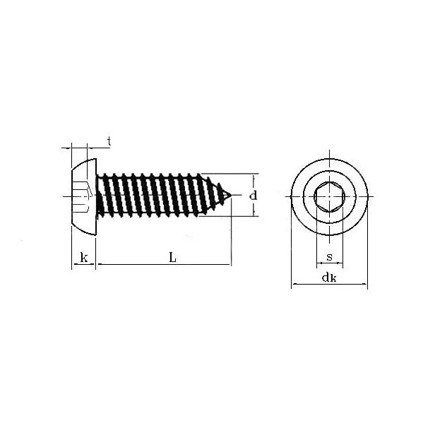 Bu lông nối dài đầu tròn hình lục giác chìm bằng Inox chất lượng cao