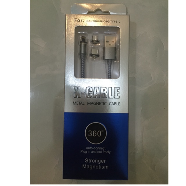cáp Sạc điện thoại nam châm 3 in 1