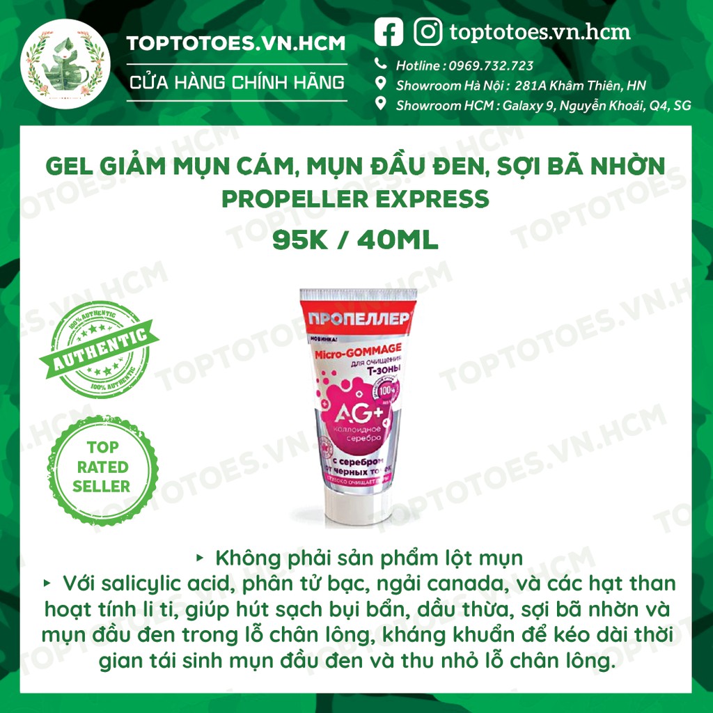 Gel bôi Propeller Silver giảm mụn cám, mụn đầu đen, sợi bã nhờn