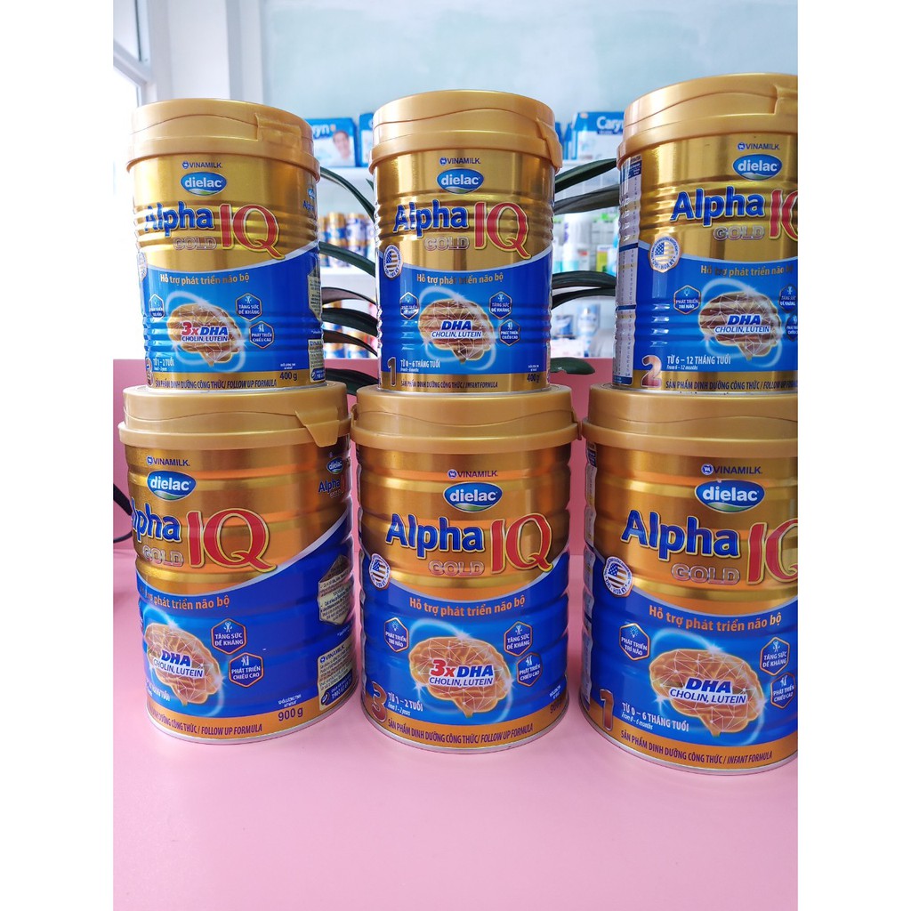 🌺🌺[DATE MỚI NHẤT] Sữa Vinamilk dielac ALPHA GOLD IQ đủ số 1,2,3 400g-900g  🌺🌺