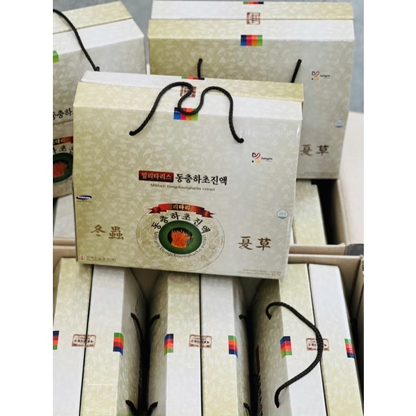 [HÀNG MỚI VỀ ]Nước Đông trùng Hạ thảo quai xách Hàn Quốc, Hộp Trắng 30 gói