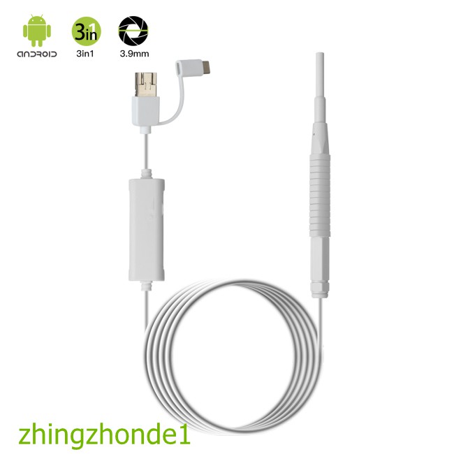 3 in 1 Ear Cleaning USB Endoscope LED Visual Ear Spoon Otoscope Camera