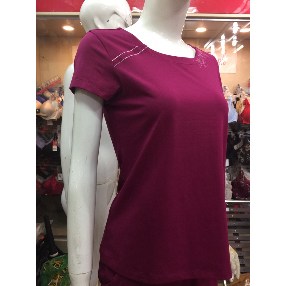 [CHĨNH HÃNG] Bộ đồ cotton áo cộc tay quần dài in hoa PALTAL đẹp, trang nhã - SET đồ mặc nhà đẹp, tặng mẹ | BigBuy360 - bigbuy360.vn