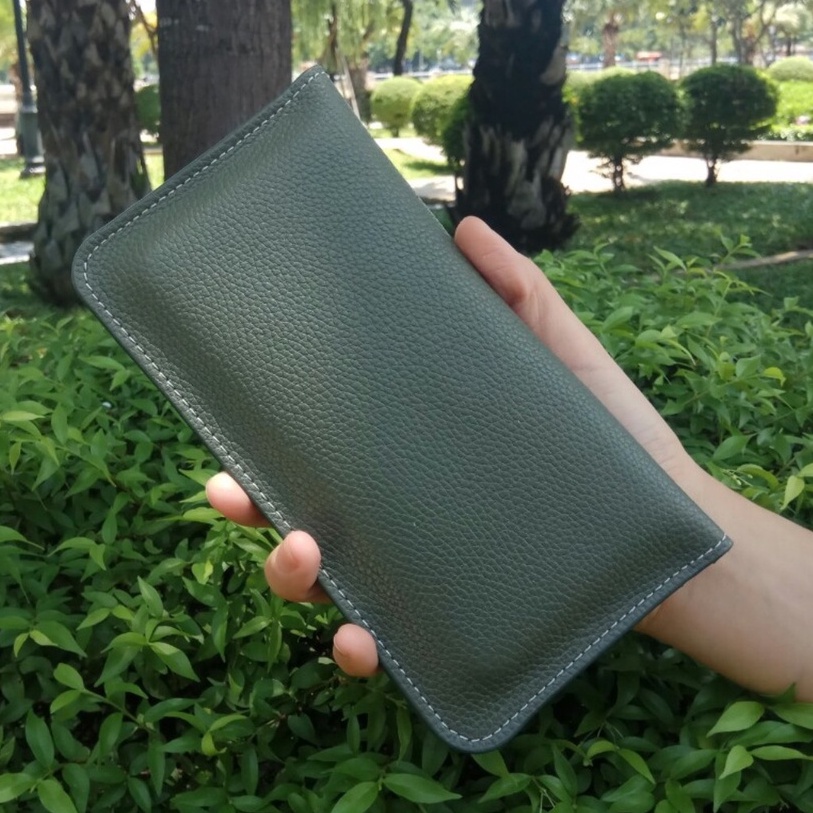 Ví da nữ|Ví Cầm Tay Nữ Da Thật Đựng Thẻ ngân hàng, Card visit, tiền.. cho nữ thời trang, Unisex-Màu â