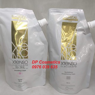 Cặp duỗi tóc Loreal X-Tenso OIL TRIO Cream 400ml