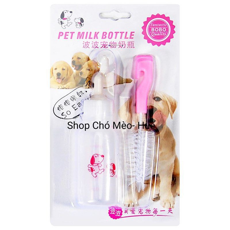 BÌNH BÚ SIZE NHỎ VÀ SIZE TO CHO CHÓ MÈO
