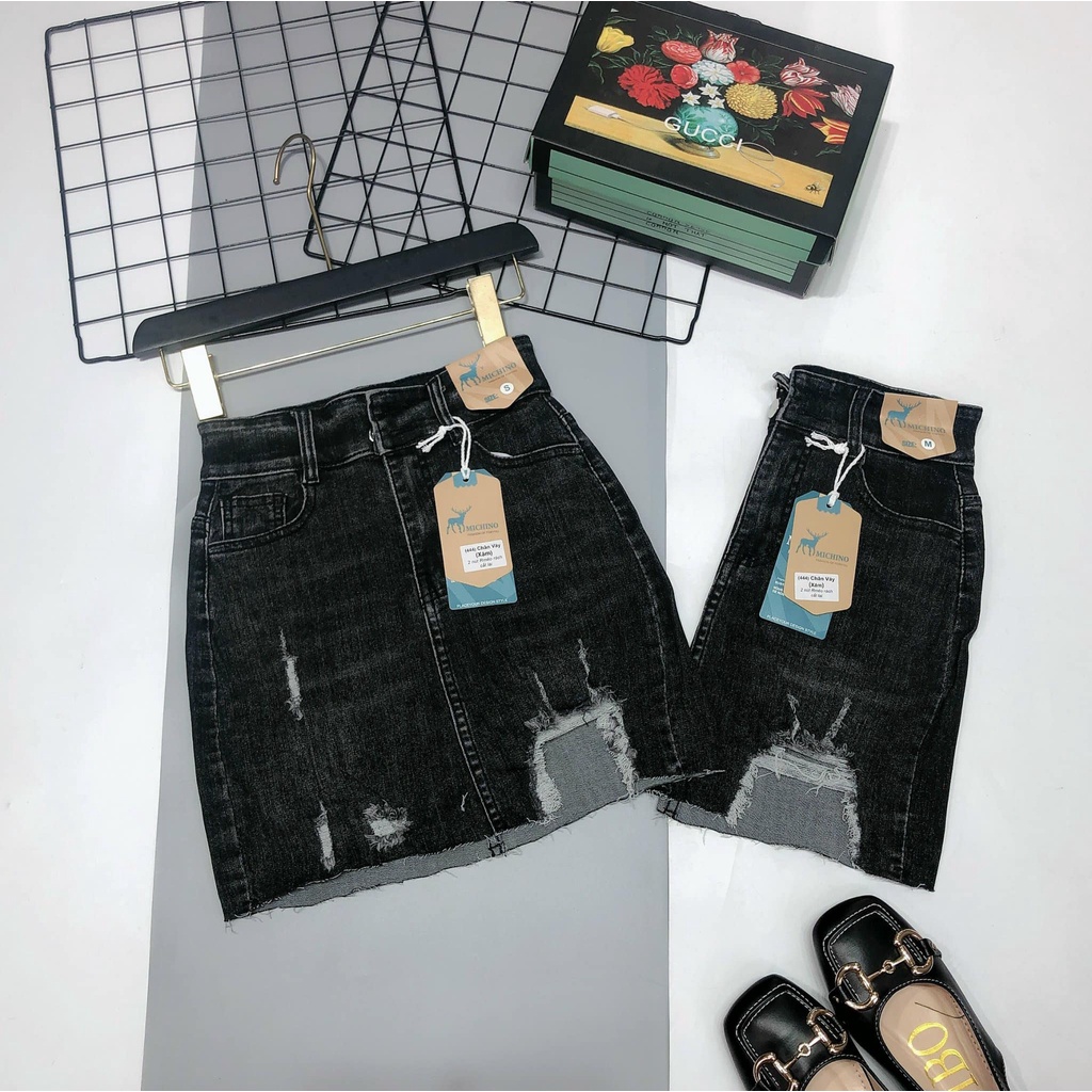 Chân váy khói rách mã 444