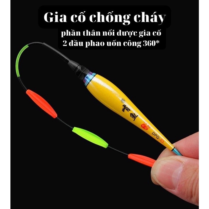 Phao hố đấu Quyền năng, phao câu đơn câu đài săn cá, chất liệu nanomet mã PQ