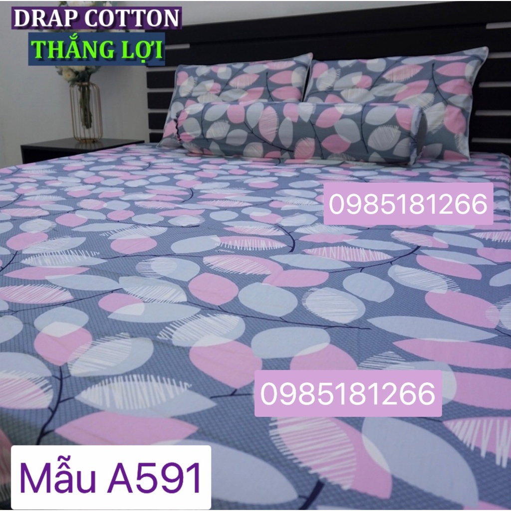 Bộ Drap Cotton 100% Thắng Lợi chính hãng IN LOGO THẮNG LỢI, giặt được bằng tay và máy (ảnh Thật)