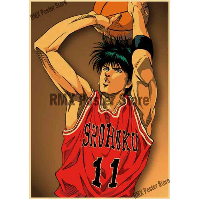 Poster Phim Hoạt Hình Slam Dunk Phong Cách Vintage