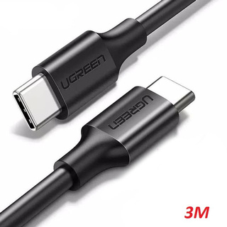 Ugreen 60788 3m 60w usb type c 2.0 cáp sạc và truyền dữ liệu màu đen từ máy tính ra điện thoại us286