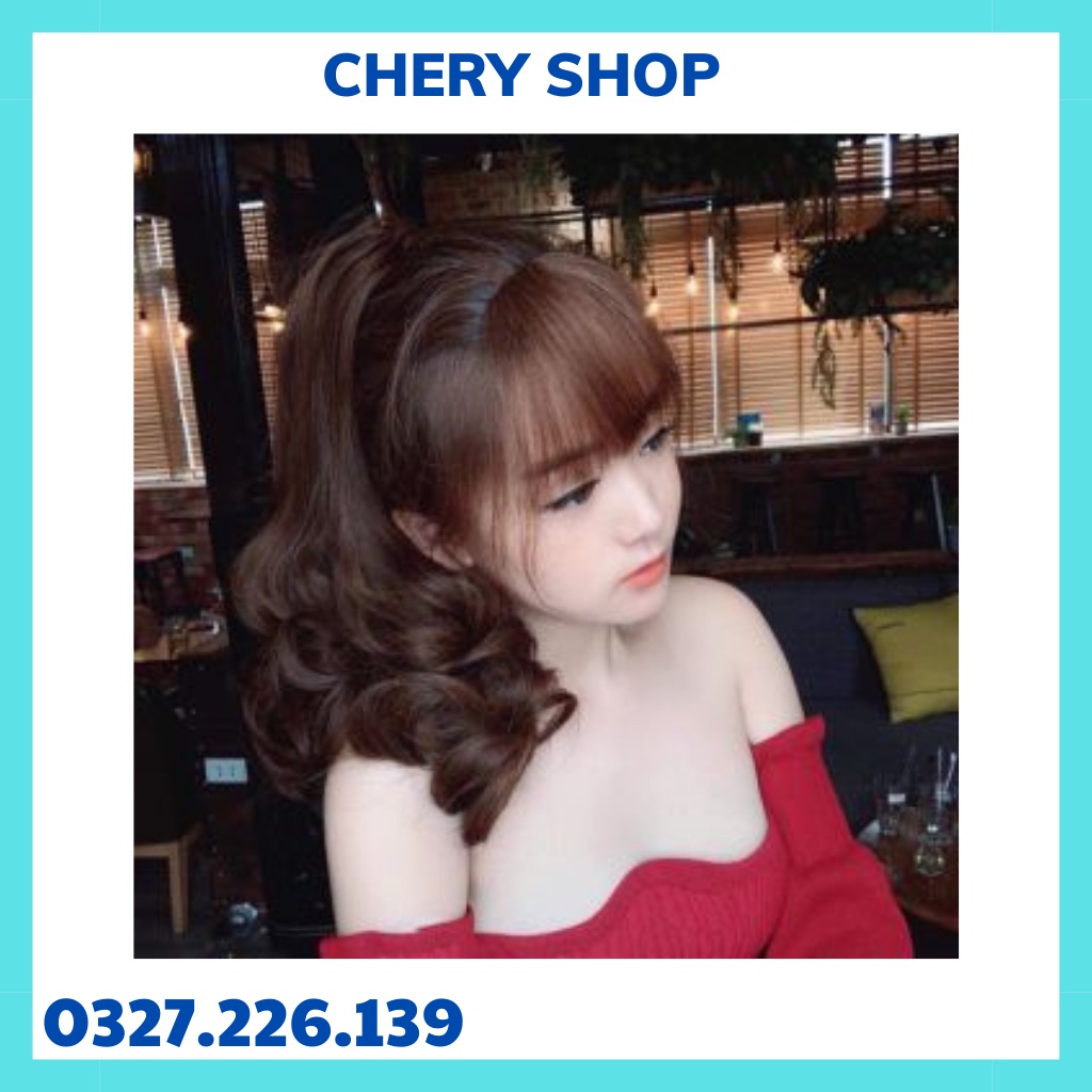 Tóc giả ngoặm xoăn ngắn ❤️❤️ FREESHIP ❤️❤️ ngoặm xoăn ngắn n52 35cm
