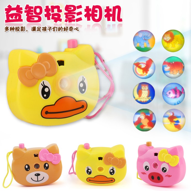 Máy Ảnh Đồ Chơi Chiếu Hình Động Vật Hoạt Hình Màu Dạ Quang Giáo Dục Sớm Cho Bé