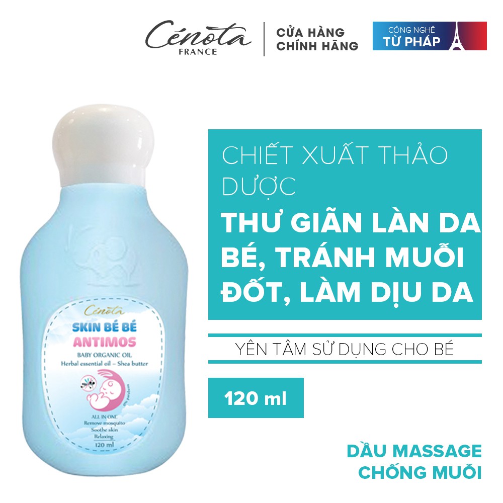 Dầu Massage Cho Bé Cenota Skin Be Be Antimos Tránh Muỗi Đốt, Làm Dịu Da 120ml