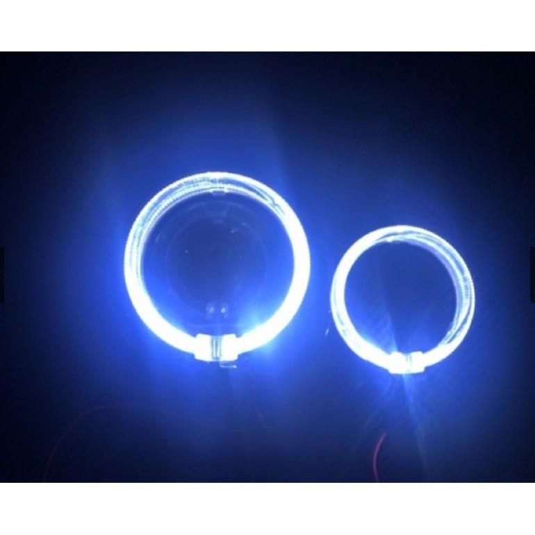 Vòng thiên thần led trang trí viền ngoài độ đèn bi cầu 2 chế độ demi trắng và xi nhan vàng Angle Eyes