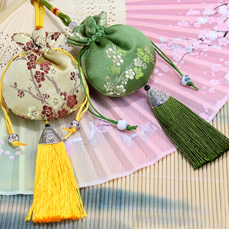 Túi Thơm Trang Trí Nội Thất Xe Hơi Họa Tiết Thổ Cẩm Retro