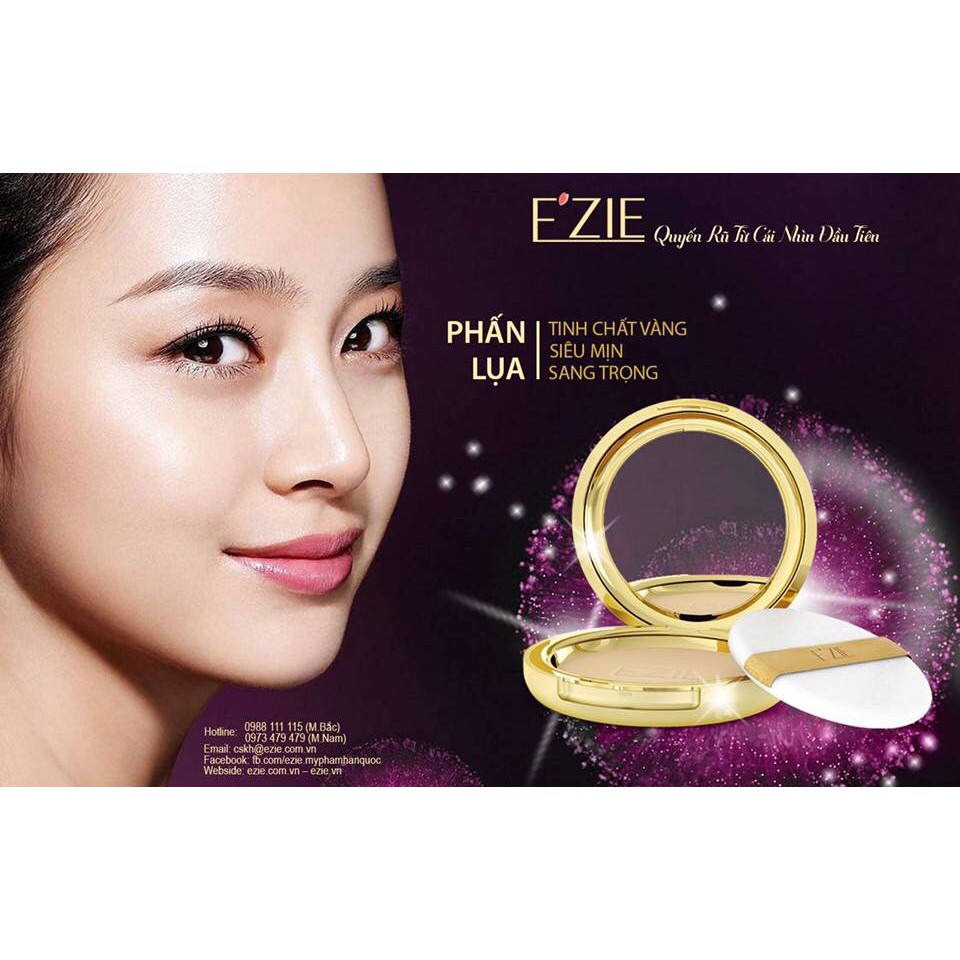 Phấn lụa tinh chất vàng siêu mịn sang trọng ezie 23g