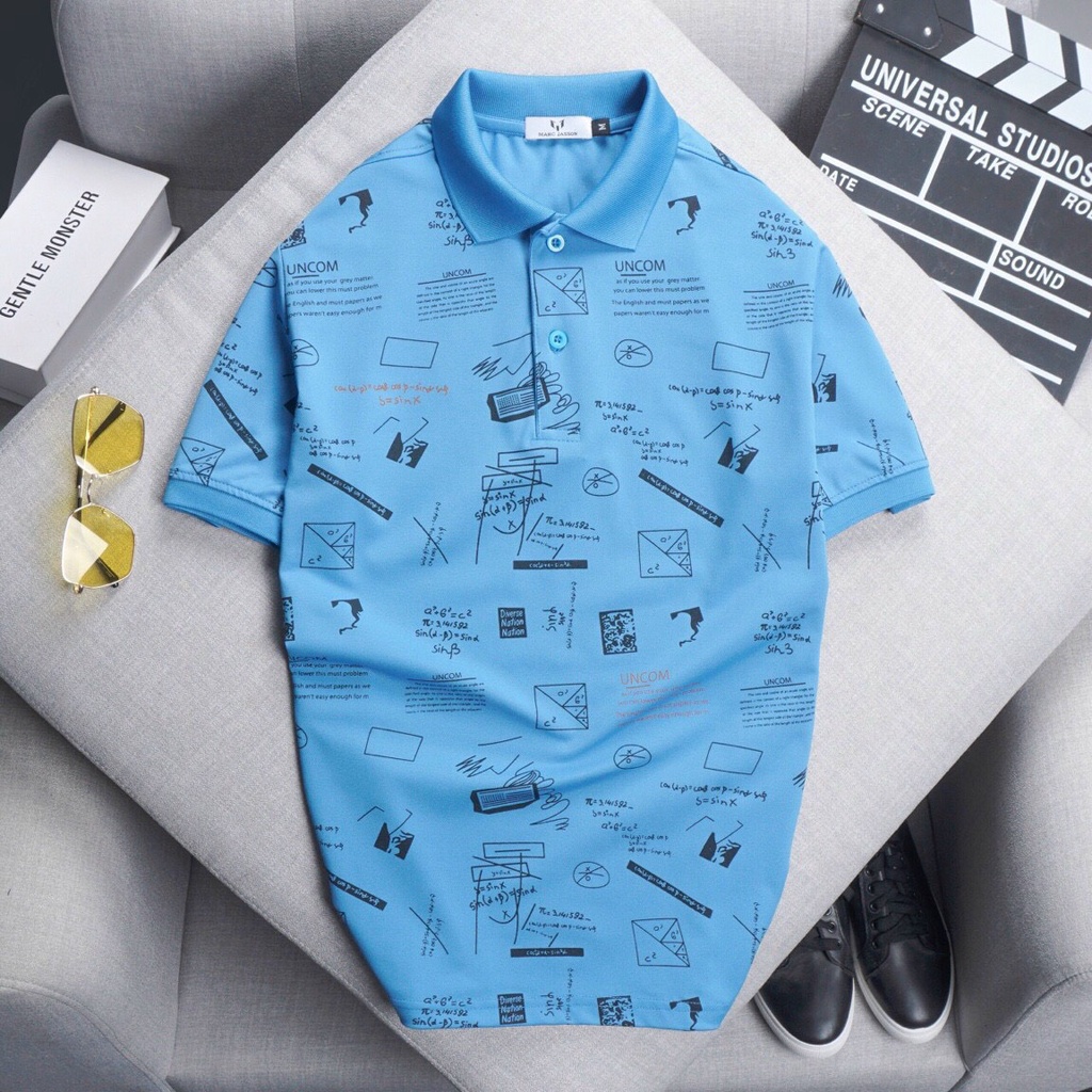 Áo thun polo nam in hoạ tiết from rộng cực chất ATT116