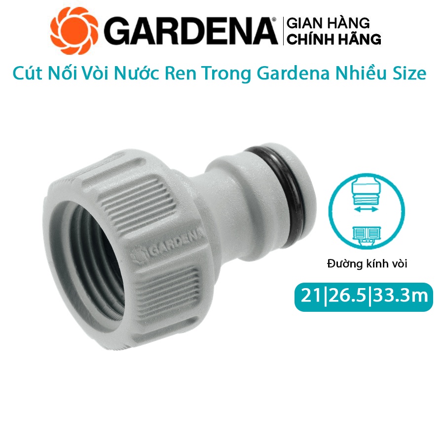 Cút Nối Vòi Nước Ren Trong Gardena Nhiều Size