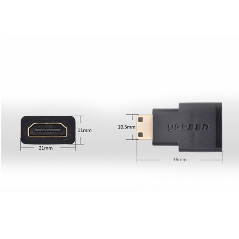 Đầu chuyển mini HDMI to HDMI UGREEN 20101 Chính hãng