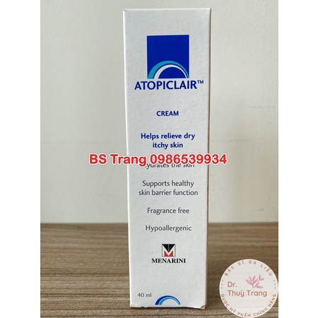 [Chính Hãng] Kem hỗ trợ làm giảm cảm giác ngứa, rát và đau do VDCĐ, VDa tiếp xúc ATOPICLAIR Cream - 40ml