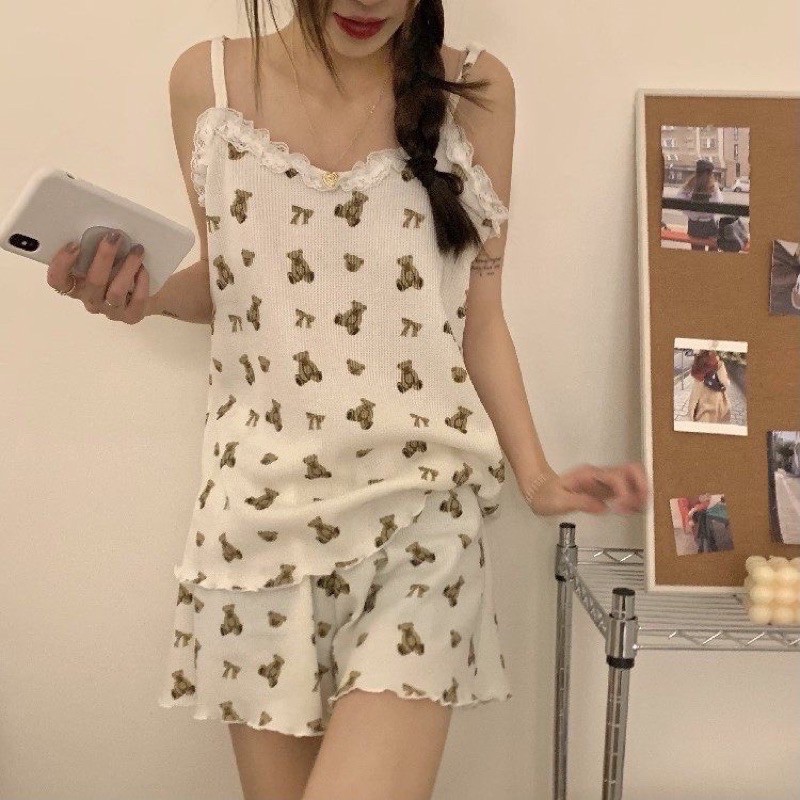 BỘ NGỦ 2S HÌNH GẤU CHẤT MÁT [fs50k]