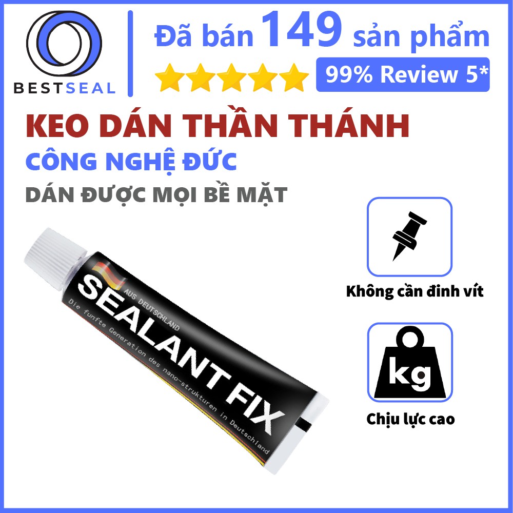 Tuýp Keo Dán SEALANT FIX 40gam Siêu Chắc Chắn , Dán Mọi Bề Mặt Tường - Gạch - Gỗ (HÀNG NHẬP ĐỨC)