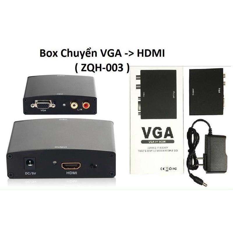 Bộ chuyển VGA to HDMI (sắt) chất lượng cao, tín hiệu tốt, kèm nguồn sạc. bảo hành 6 tháng BUNOC's