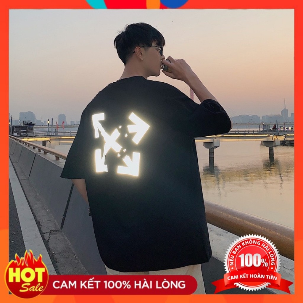 [SALE]  Áo Thun Phản Quang Nam Nữ - Off White PQ35 - 1995 STORE