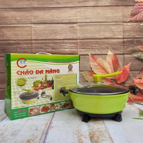 Chảo điện đa năng Cường hậu CH30 đường kính 30cm có vỉ hấp