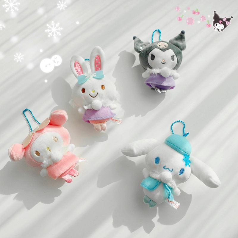 Móc khoá đồ chơi nhồ bông Kuromi My Melody KT Cinnamoroll Anime 11cm