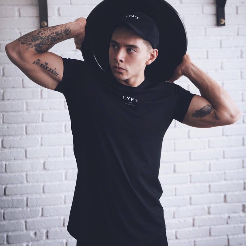 Áo Thun Thể Thao Tay Ngắn Co Giãn Tốt Cỡ Lớn M-3XL Thời Trang Cao Cấp Cho Nam