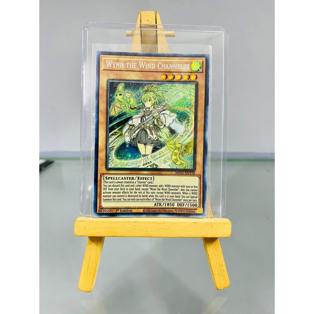 [ Dưa Hấu Yugioh ] Lá bài thẻ bài Wynn the Wind Channeler – Prismatic Secret Rare - Tặng bọc bài nhựa bảo quản
