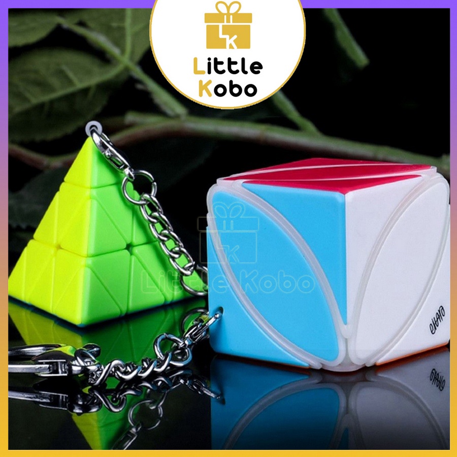 Móc Khóa Rubik Ivy Cube Rubic Biến Thể Stickerless QiYi Đồ Chơi Trí Tuệ