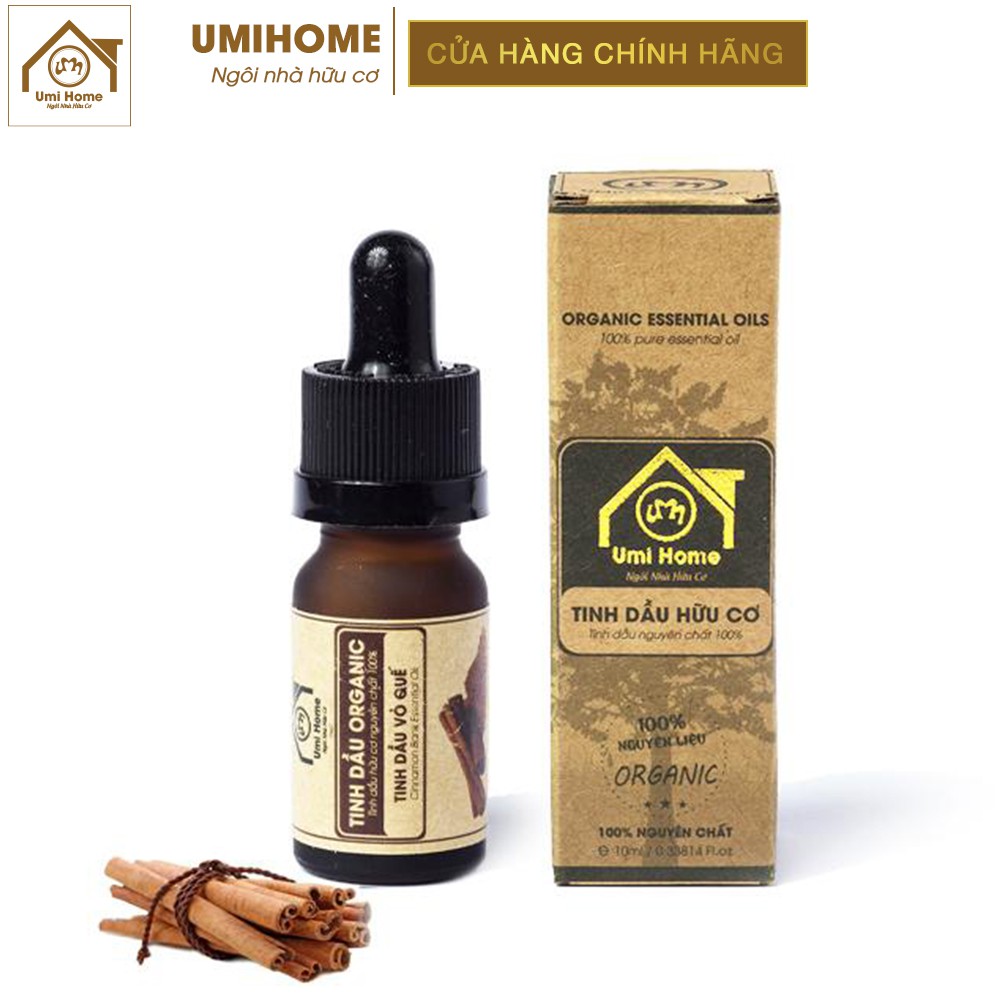 Tinh dầu quế vỏ hữu cơ Umihome 10ml nguyên chất