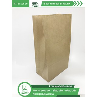 Combo 100 túi giấy xi măng đáy vuông các kích thước