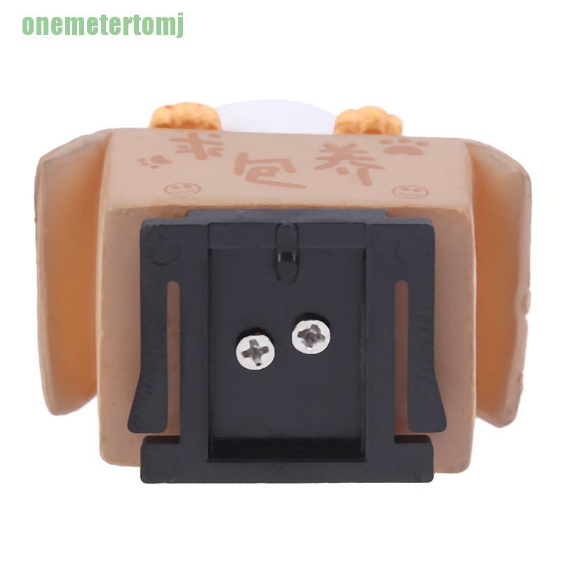 Nắp đậy ngàm Hot Shoe gắn đèn camera mô hình mèo ngồi trong hộp thay thế tiện lợi