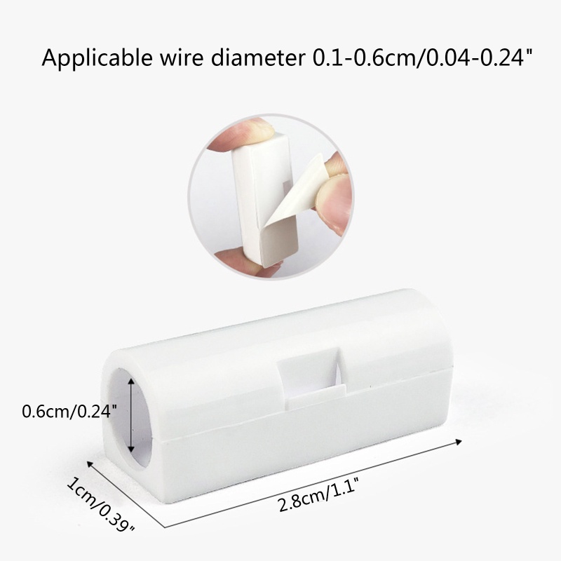 Set 20 Kẹp Sắp Xếp Dây Cáp Nguồn USB Cat-6 Tiện Lợi